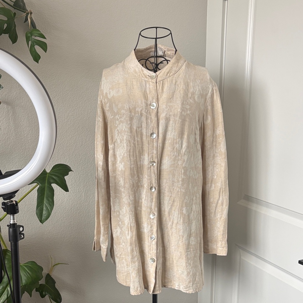 Soft Surroundings Lightweight Tunic/Top, NWOT, Size L, 55% Linen, 45% Rayon